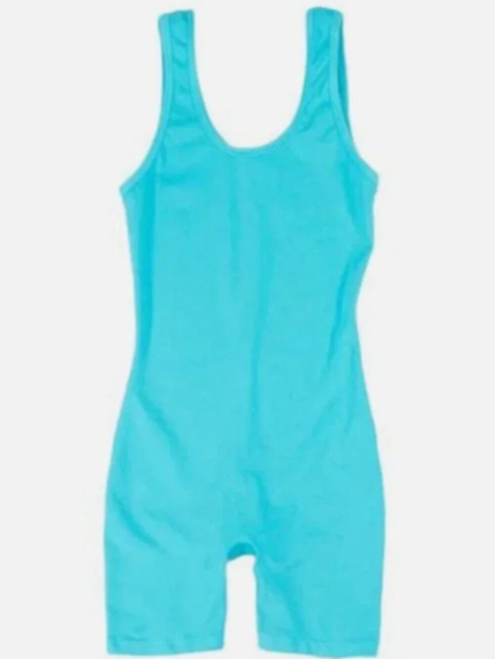 Jungmaven Singlet Romper Bikesuit Vibrant Carribean Blue Hemp Organic